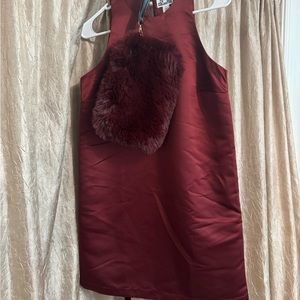 Red Sleeveless Halter Sheath Dress for Night Out